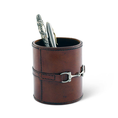 Vagabond House - Premium Genuine Leather Stirrup Office Pen Holder