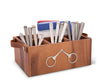 Vagabond House - Horse Bits Leather Handles Flatware Caddy