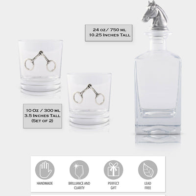 Arthur Court - Equestrian Decanter Set with Glasses