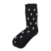 Alynn - Skulls and Crossbones Sock - Black Carded Cotton