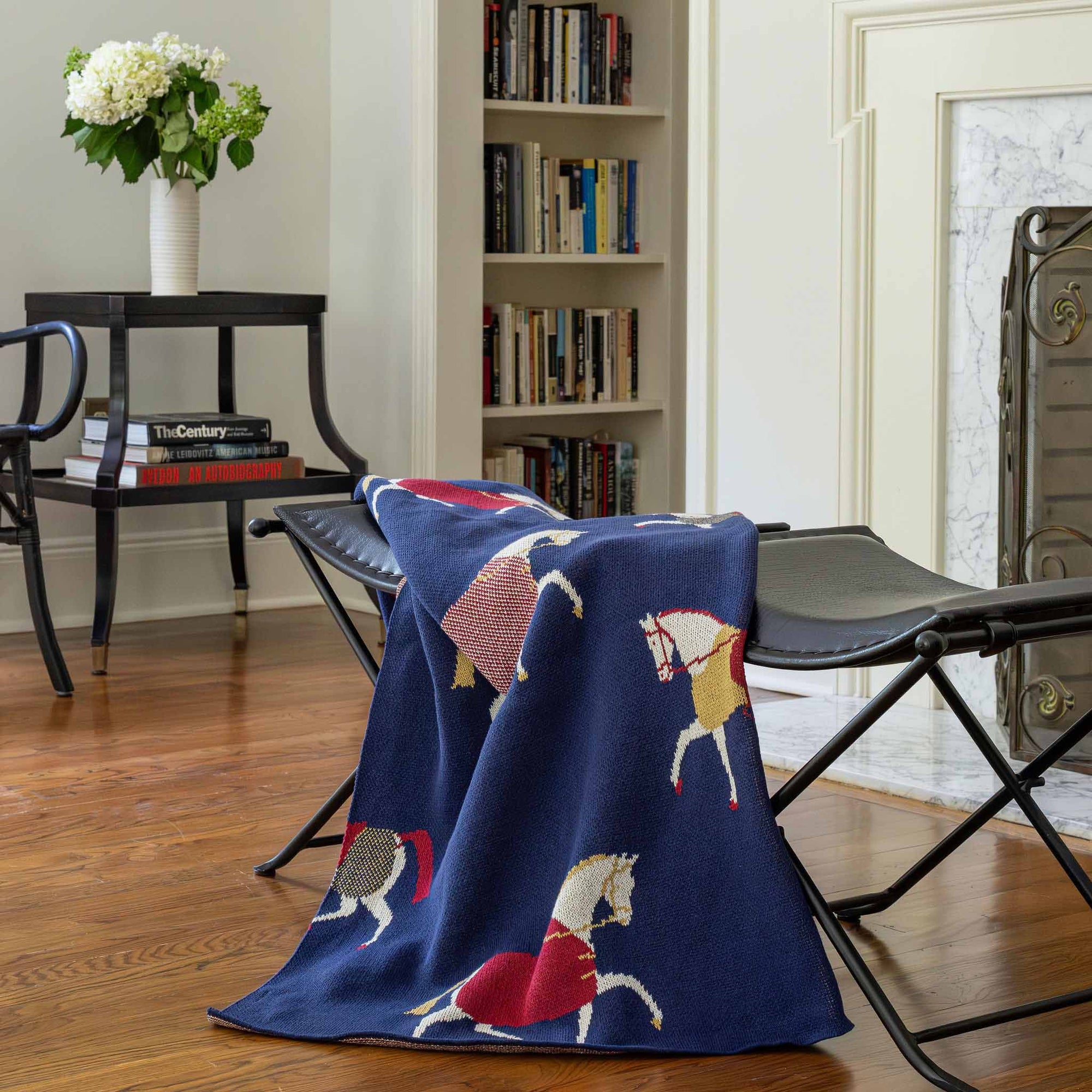 In2Green - Equestrian Cavalcade - Cotton Sustainable Knit Traditional Throw Blanket