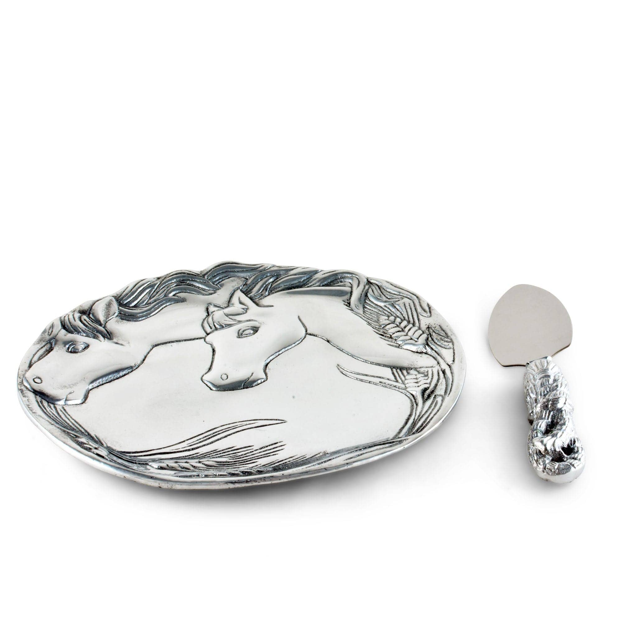 Arthur Court - Horse Plate with Server - Exceptional Equestrian