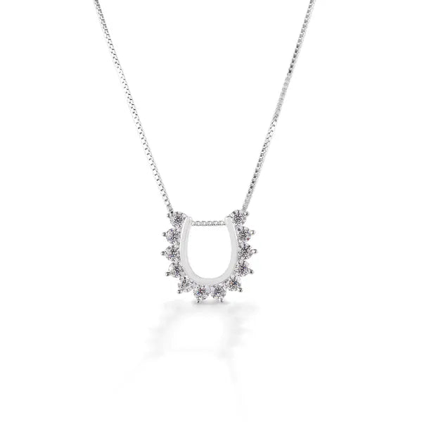Kelly Herd Outside Set Horseshoe Necklace - Sterling Silver