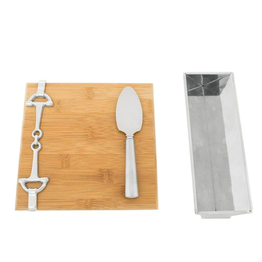 Arthur Court - Equestrian Bamboo Cheese Set