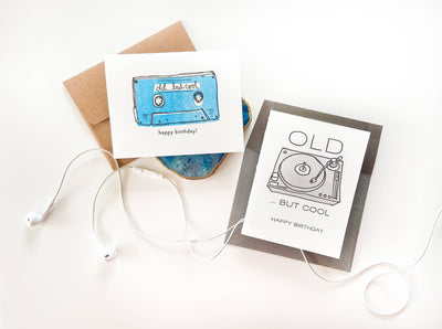 Steel Petal Press - Old But Cool - Letterpress Birthday Greeting Card