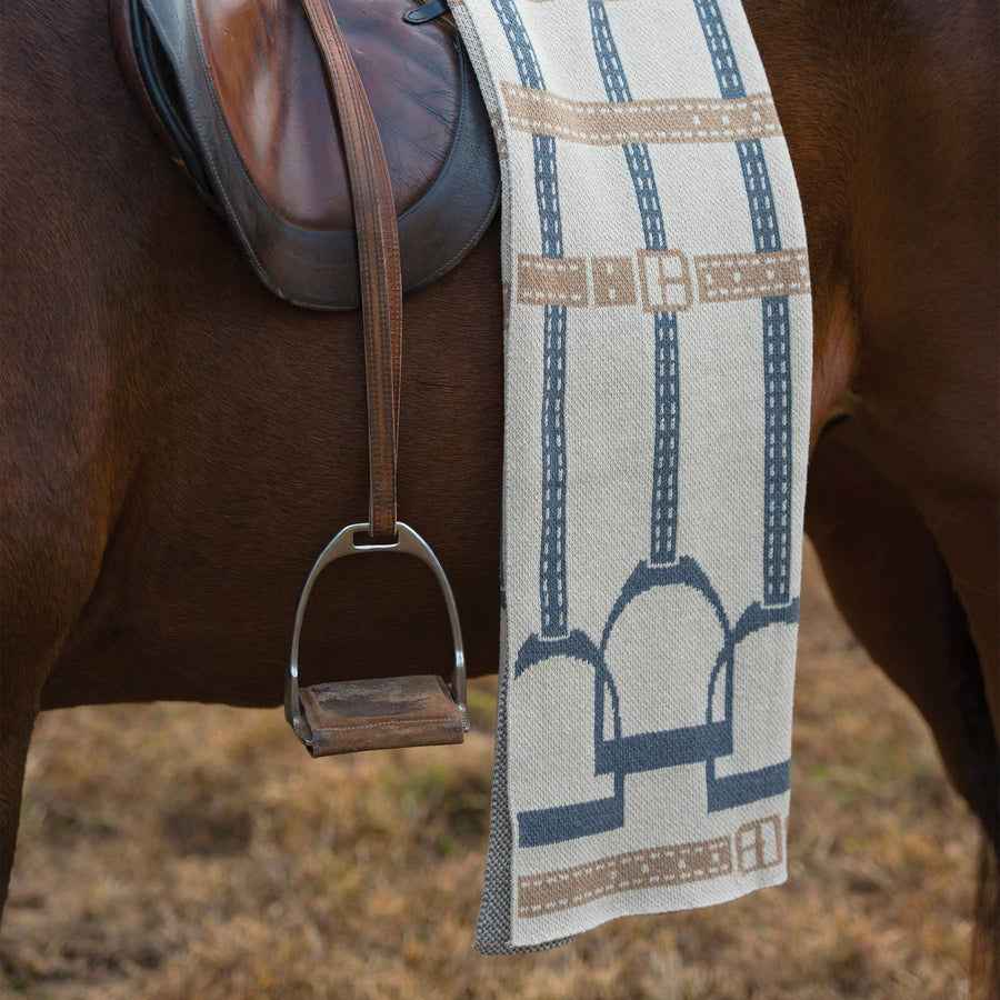 In2Green - Equestrian Stirrup Throw Blanket