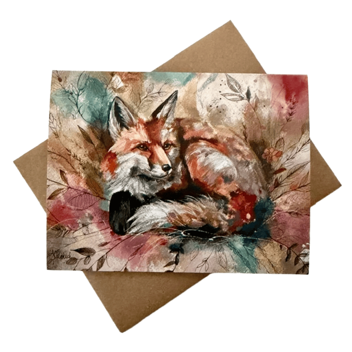 Forever Caroline - Cozy Woodlands Fox All-Occasion Greeting Card | Wildlife Art