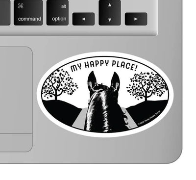 Horse Hollow Press - 3" My Happy Place Oval Sticker - Exceptional Equestrian