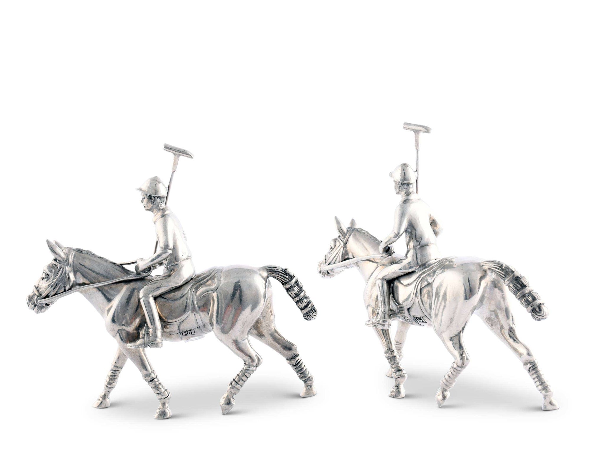 Vagabond House - Pewter Polo Player Salt & Pepper Set - Exceptional Equestrian