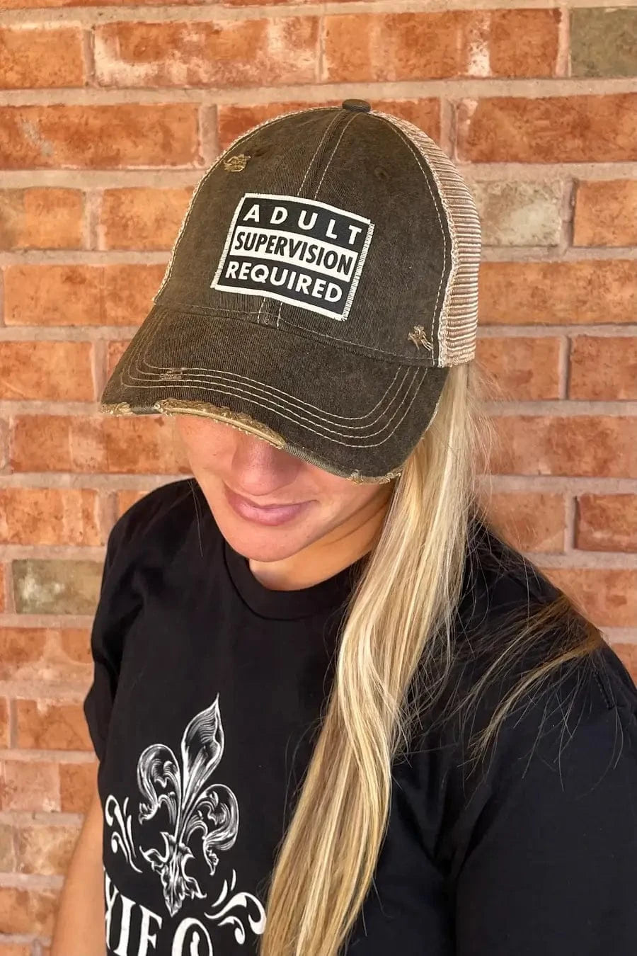 Vintage Life - Adult Supervision Required Trucker Hat Baseball Cap