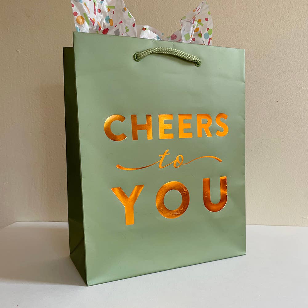 Steel Petal Press - Cheers to You Foil-Stamped Gift Bag