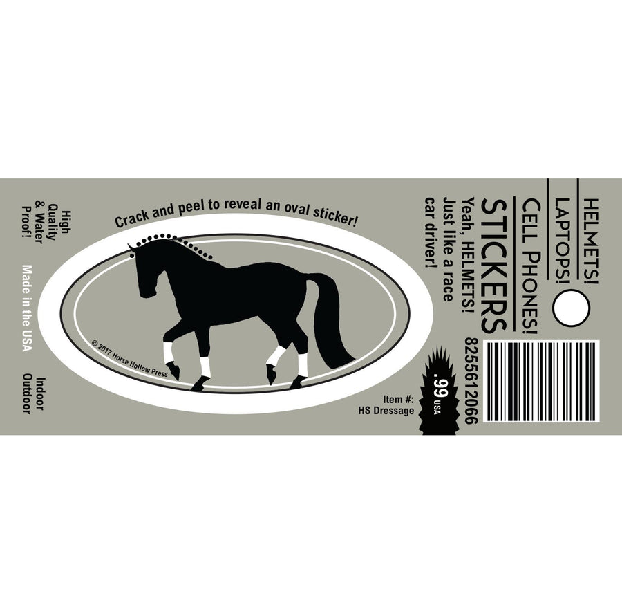 Horse Hollow Press - Horse Laptop, Cell Phone & Helmet Sticker: Dressage Passage - Exceptional Equestrian 