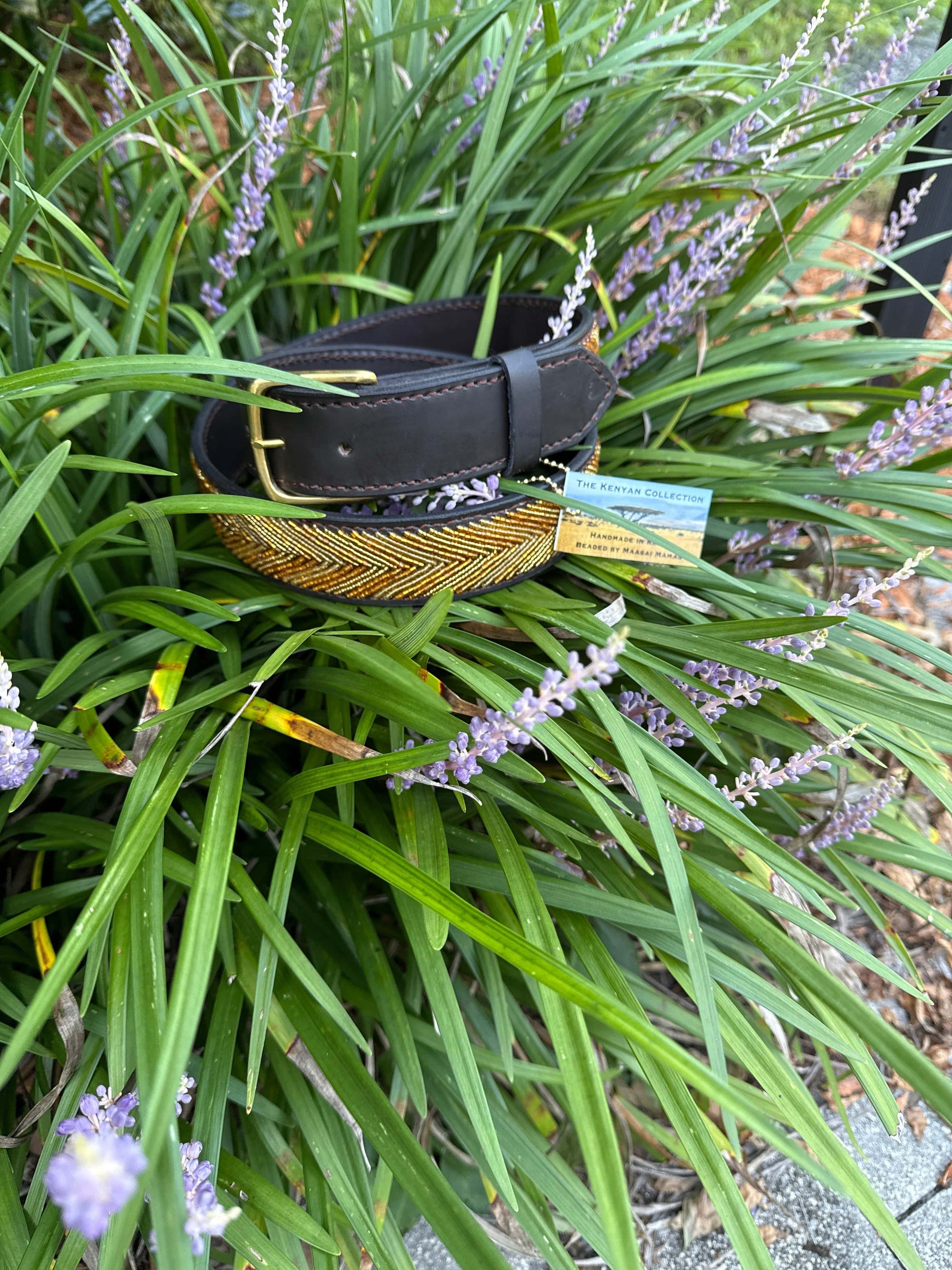 Charlotte Beaded Belt Wide Width - Gold