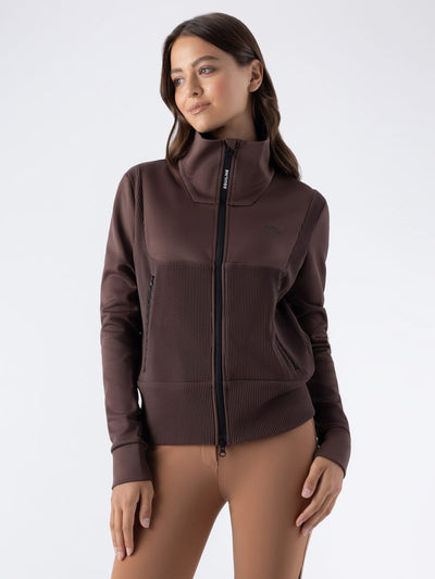 EQUILINE FW26 EQEMBRES - Women's Ribbed Zip Up Jacket