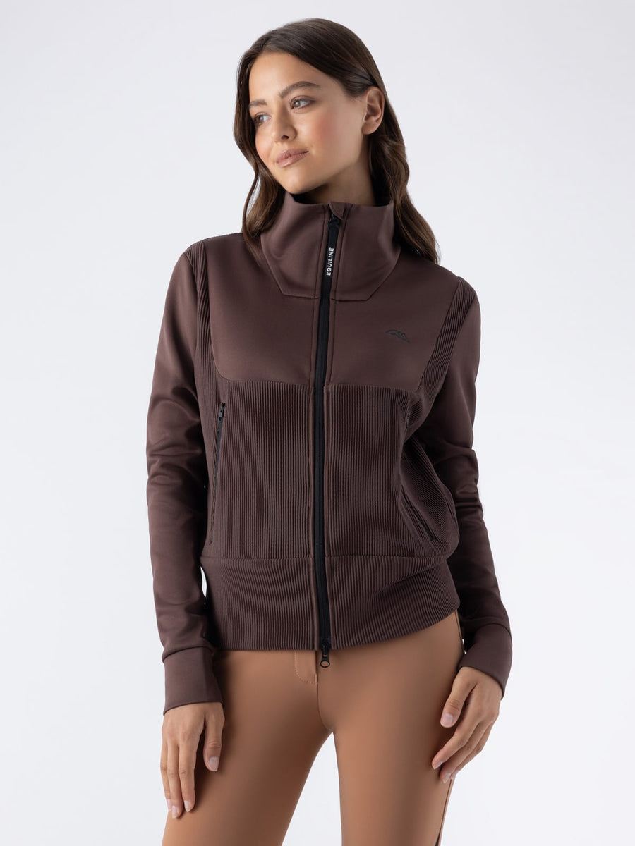 EQUILINE FW26 EQEMBRES - Women's Ribbed Zip Up Jacket
