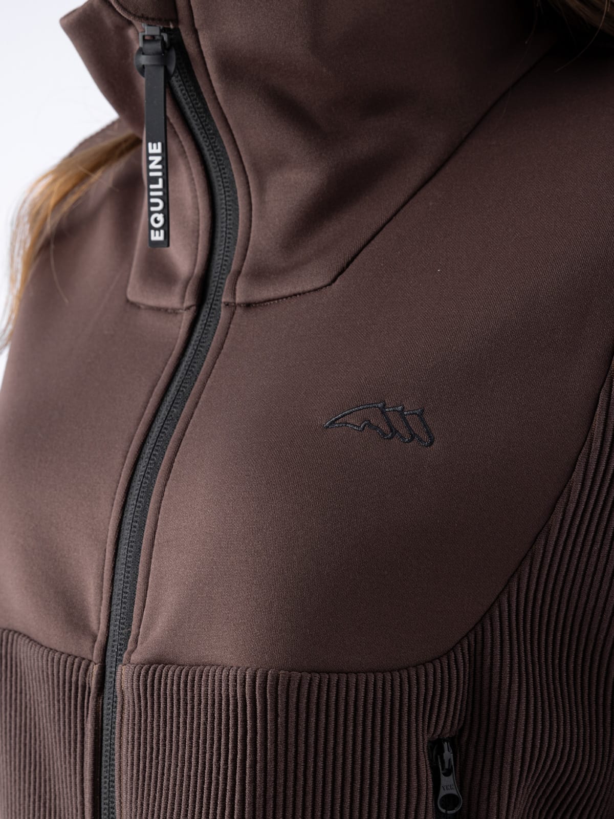 EQUILINE FW26 EQEMBRES - Women's Ribbed Zip Up Jacket