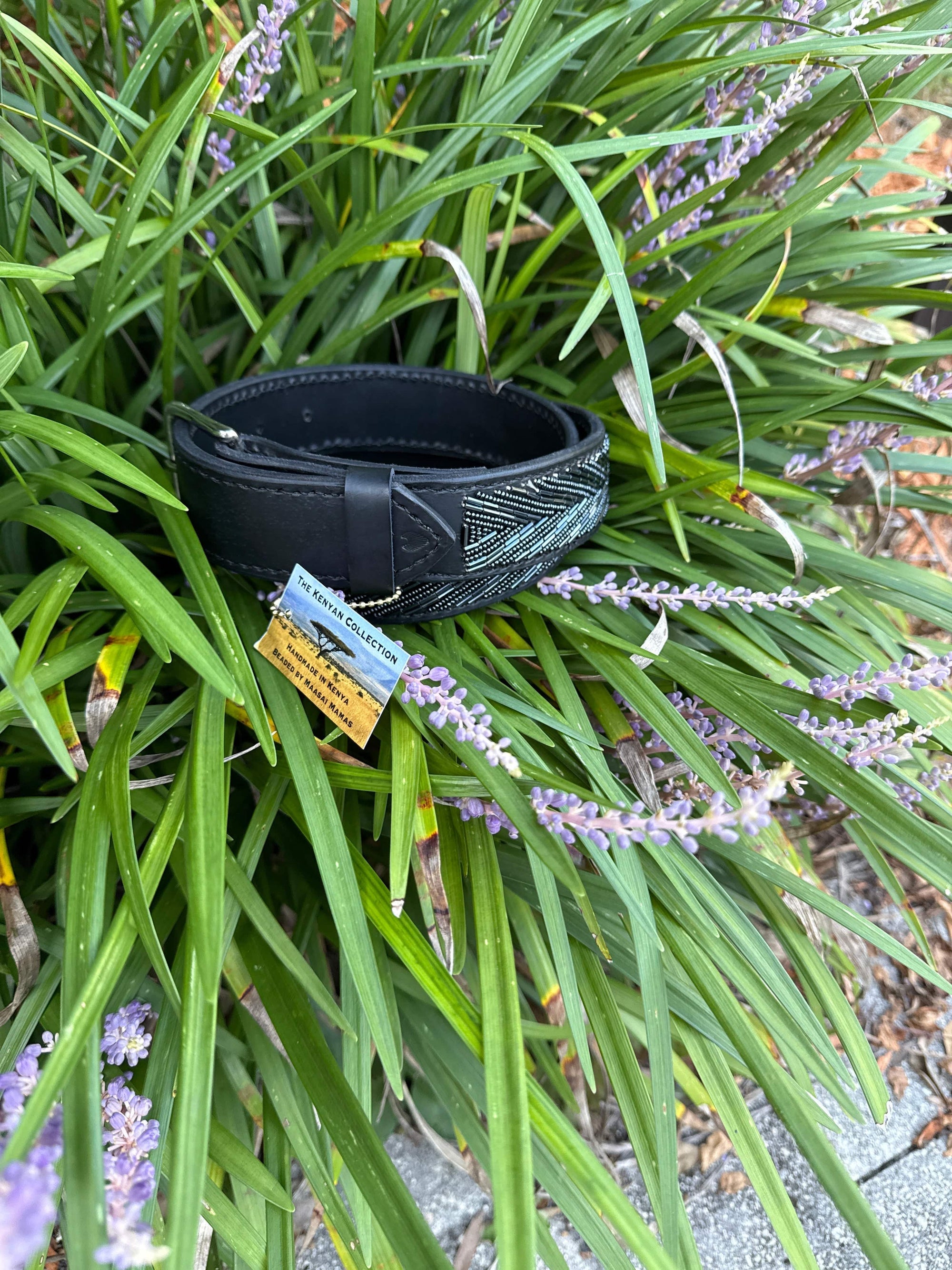 Charlotte Beaded Belt Wide Width - Black