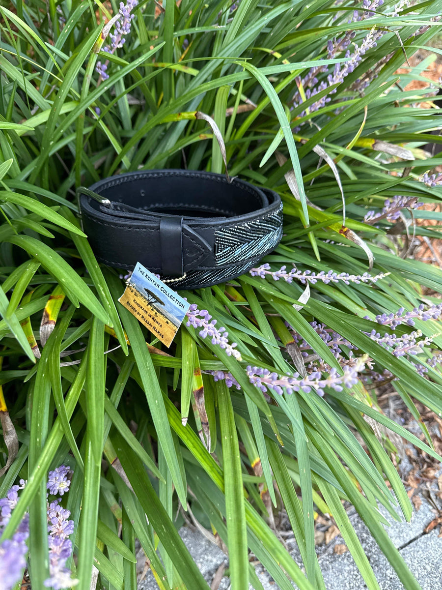 Charlotte Beaded Belt Wide Width - Black