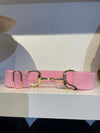 Pesazia - Stretch Bit Belts - Pink w/ Gold Snaffle Bit - Exceptional Equestrian