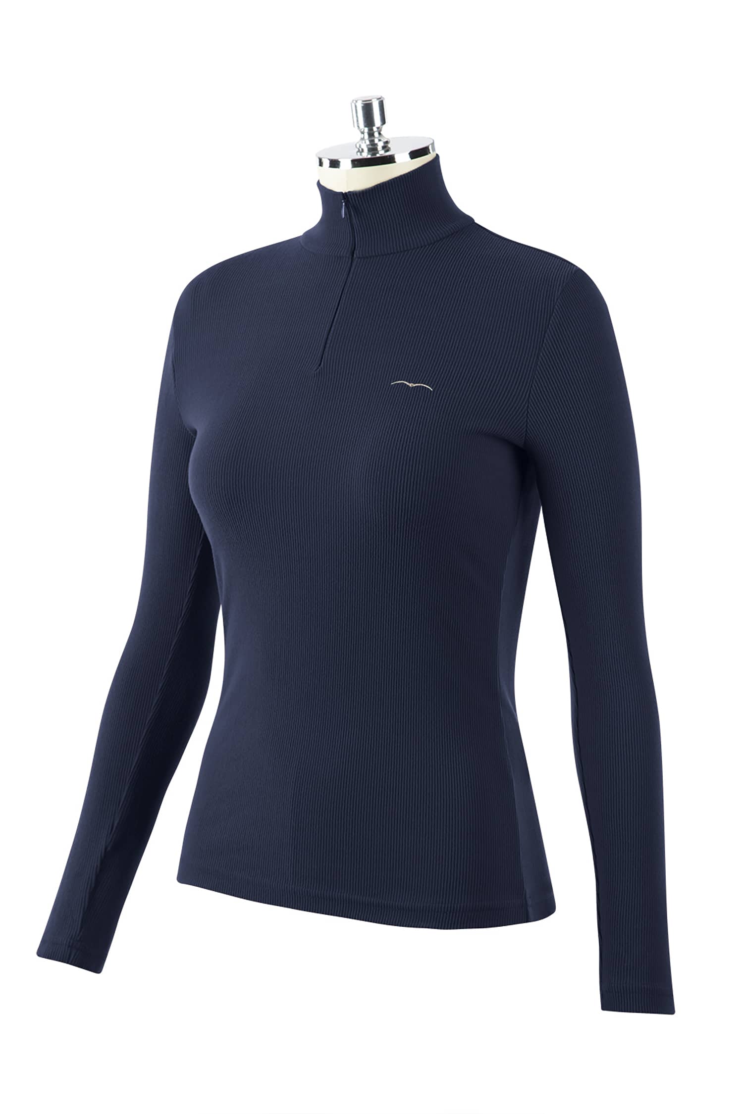Navy 1/4 zip turtleneck.