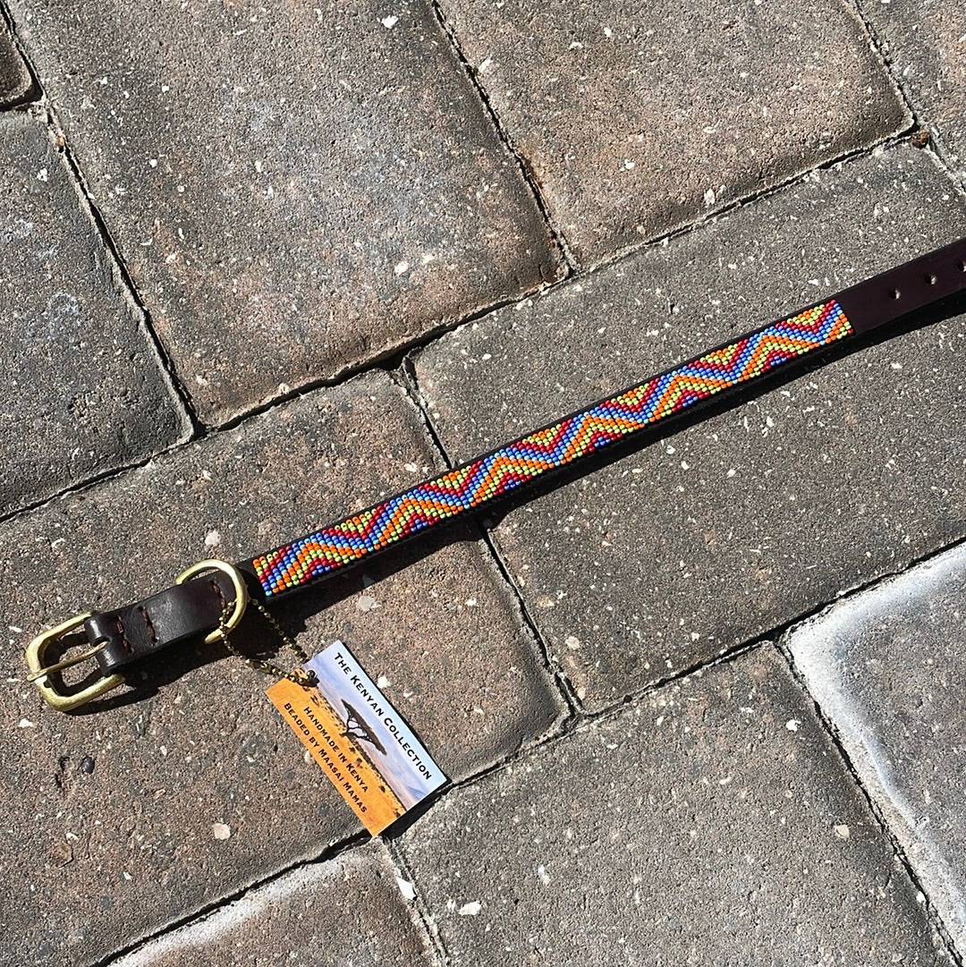 "Raha (Joy)" Beaded Dog Collar - Exceptional Equestrian