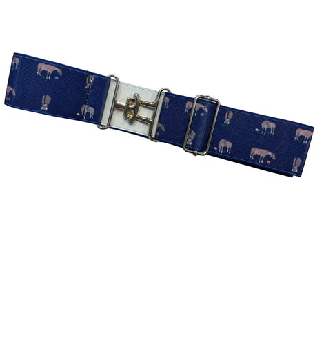 Kathryn Lily Equestrian - Grazing Horses Elastic Belt 1.5"