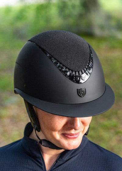 Tipperary - The Caledon Helmet - Black Sparkle - Wide Brim - MIPS - Exceptional Equestrian