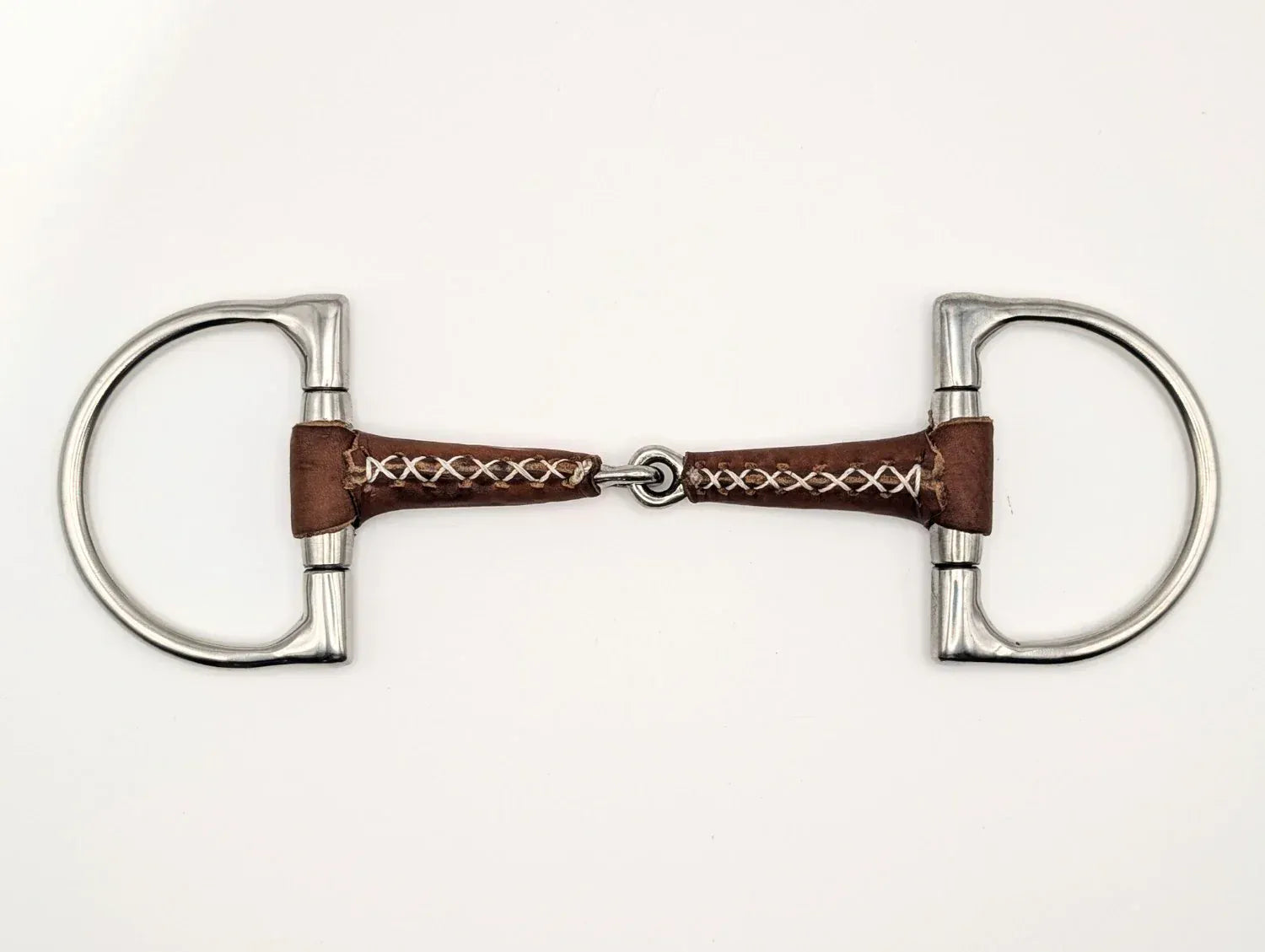 Pandaponyium - D Ring Leather Covered Single Joint Snaffle