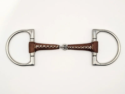 Pandaponyium - D Ring Leather Covered Single Joint Snaffle