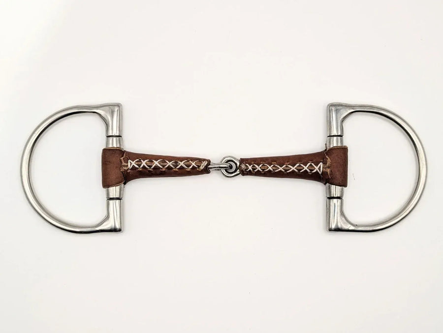 Pandaponyium - D Ring Leather Covered Single Joint Snaffle
