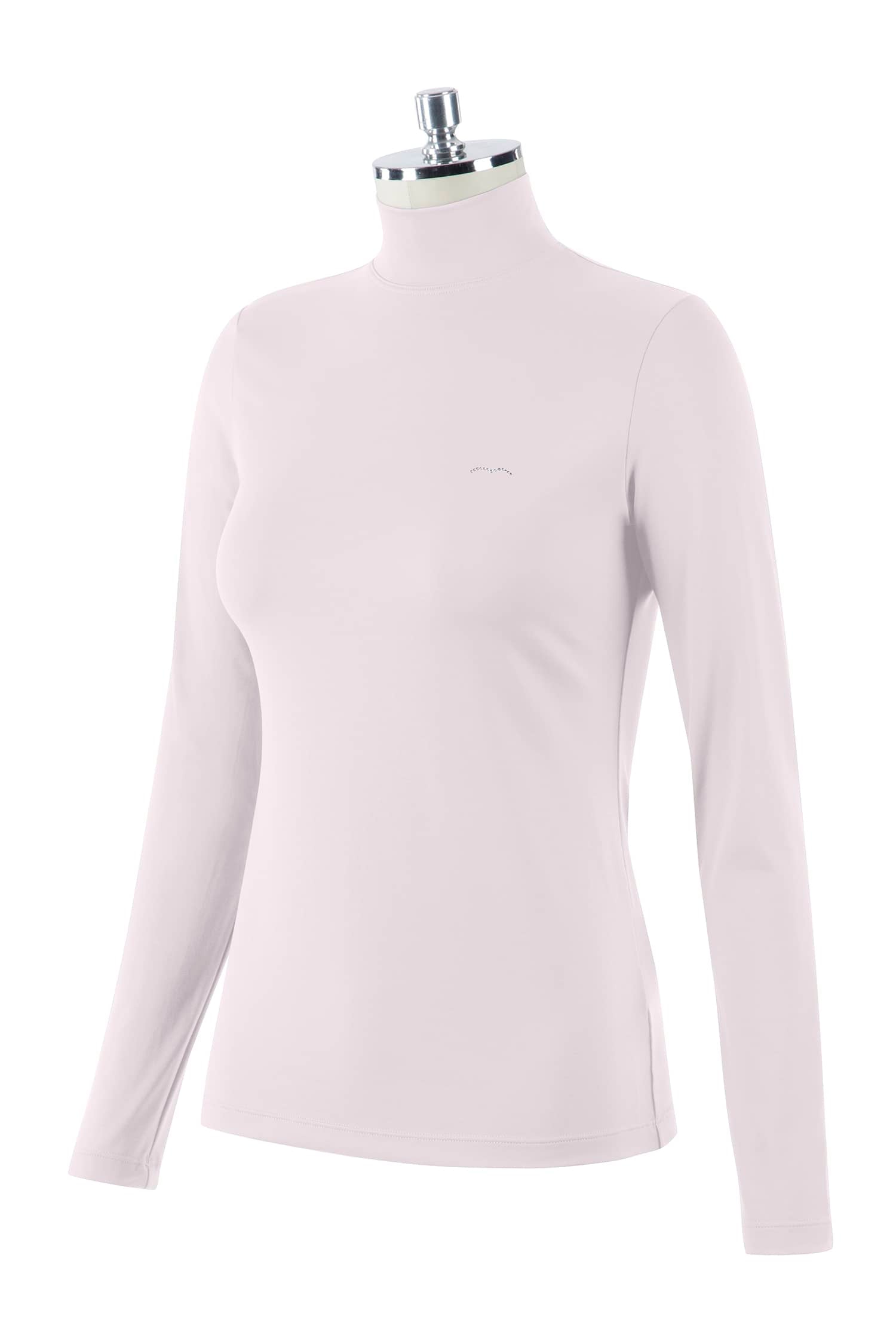 Rose Pink long-sleeve training turtleneck with Rhinestone Albatross logo