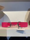 Pesazia - Stretch Bit Belts - Fuchsia w/ Silver Snaffle Bit - Exceptional Equestrian