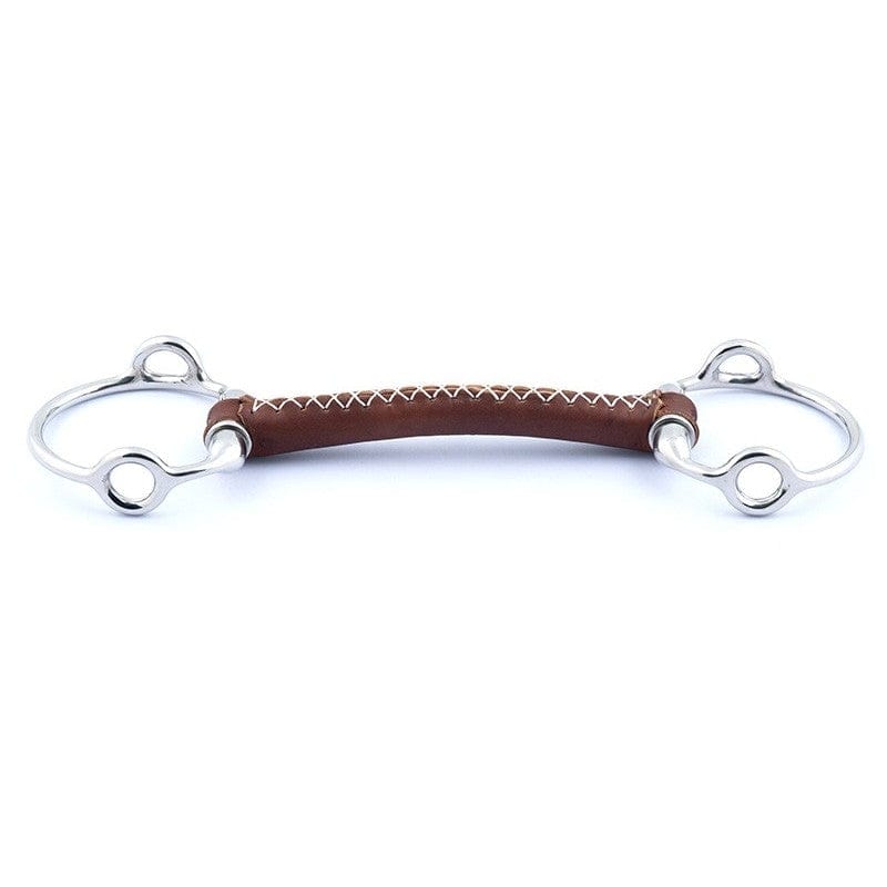 Jump'In Eggbutt Round Leather Gag bit