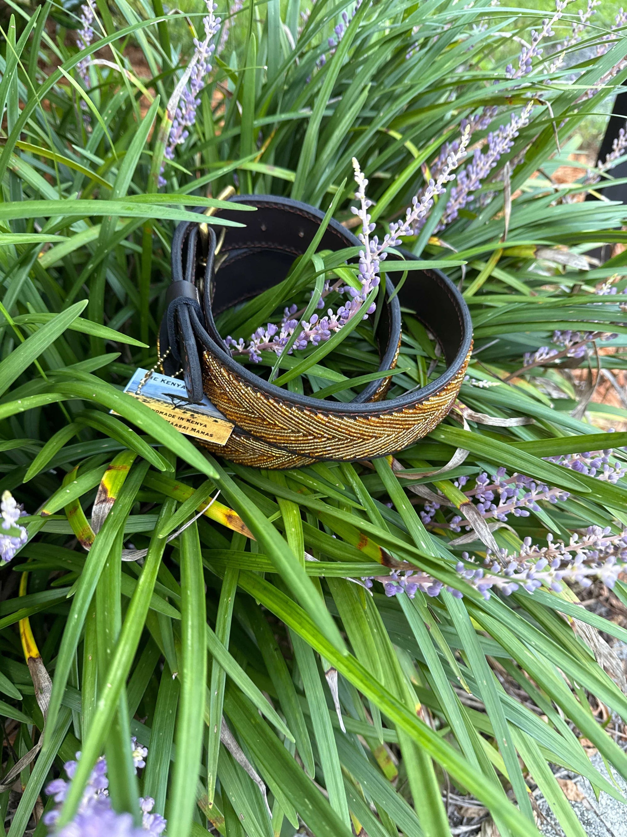 Charlotte Beaded Belt Wide Width - Gold