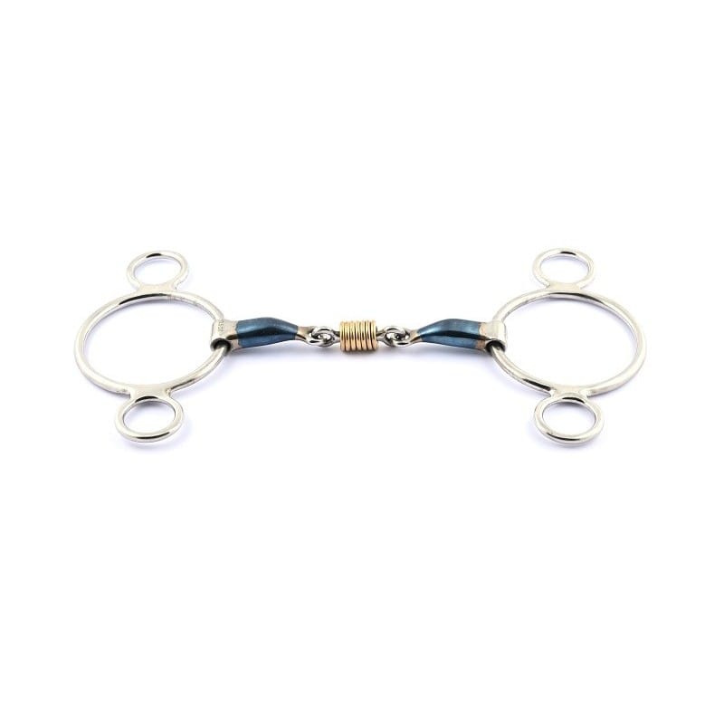 Jump'in (0162) French Mouth Blue Steel 3 ring bit with copper rings