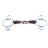 Jump'In French mouth 3 ring Leather Covered bit