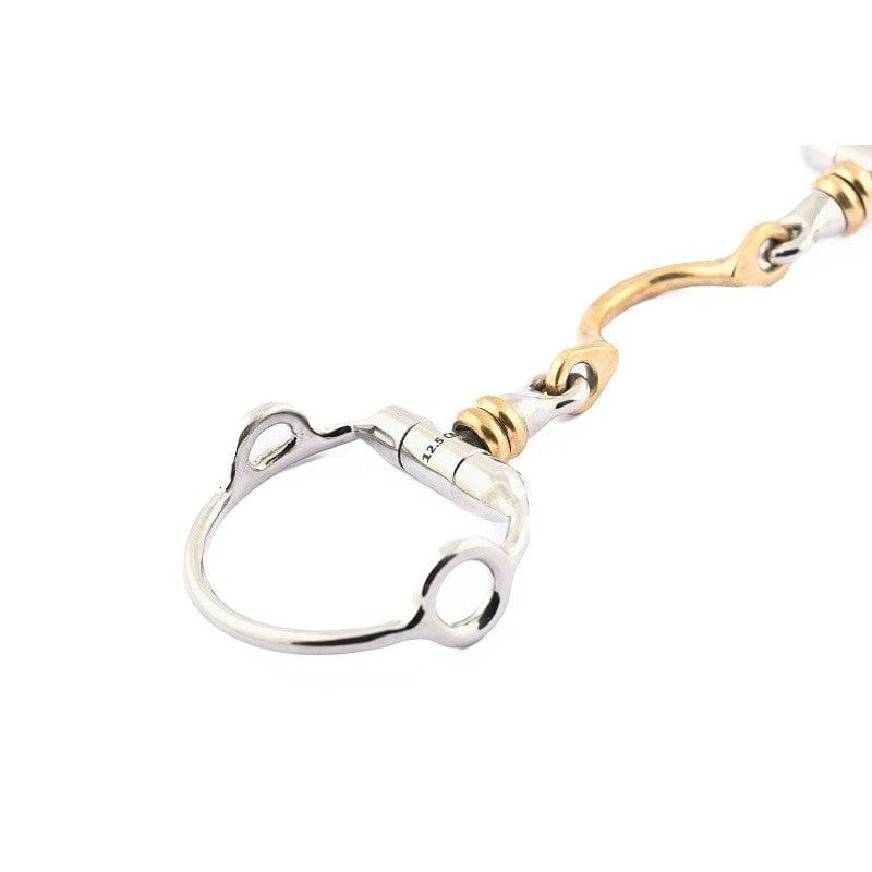 Jump'In French mouth Eggbutt Gag bit with roller and high port