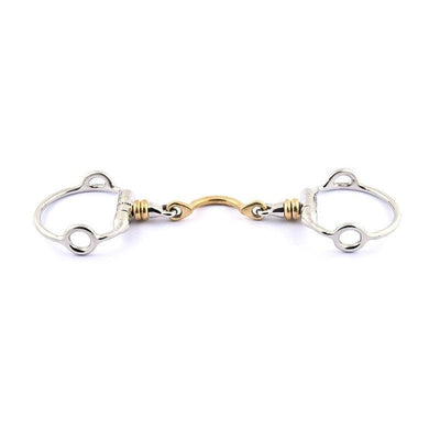 Jump'In French mouth Eggbutt Gag bit with roller and high port