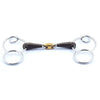 Jump'In French mouth German 3 ring Leather Covered bit