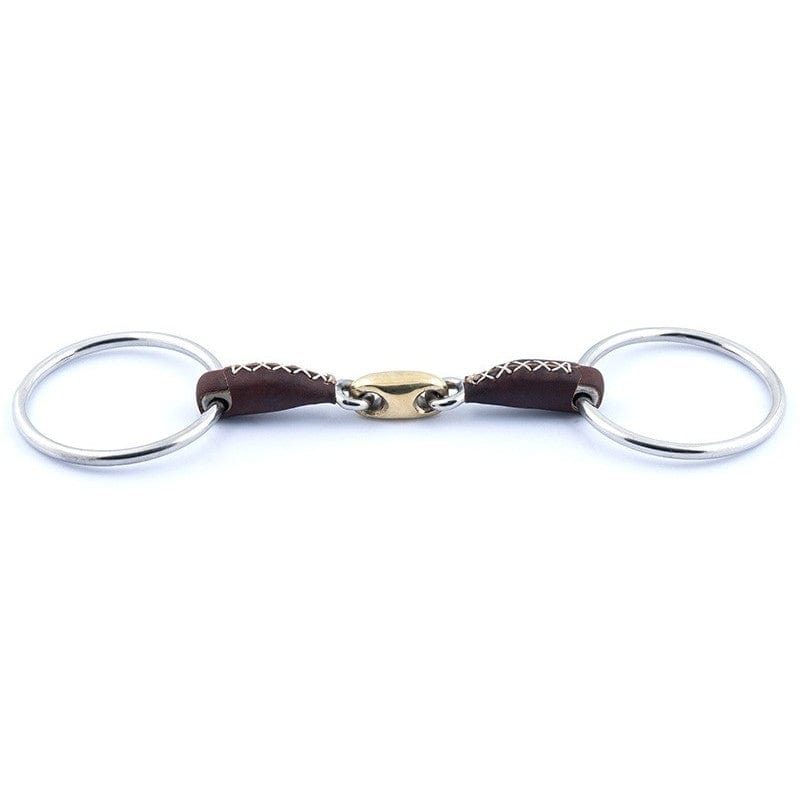Jump'In French mouth loose ring Leather Covered bit
