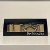 Pesazia - Logo Stretch Bit Belts - Taupe w/ Silver Snaffle Bit