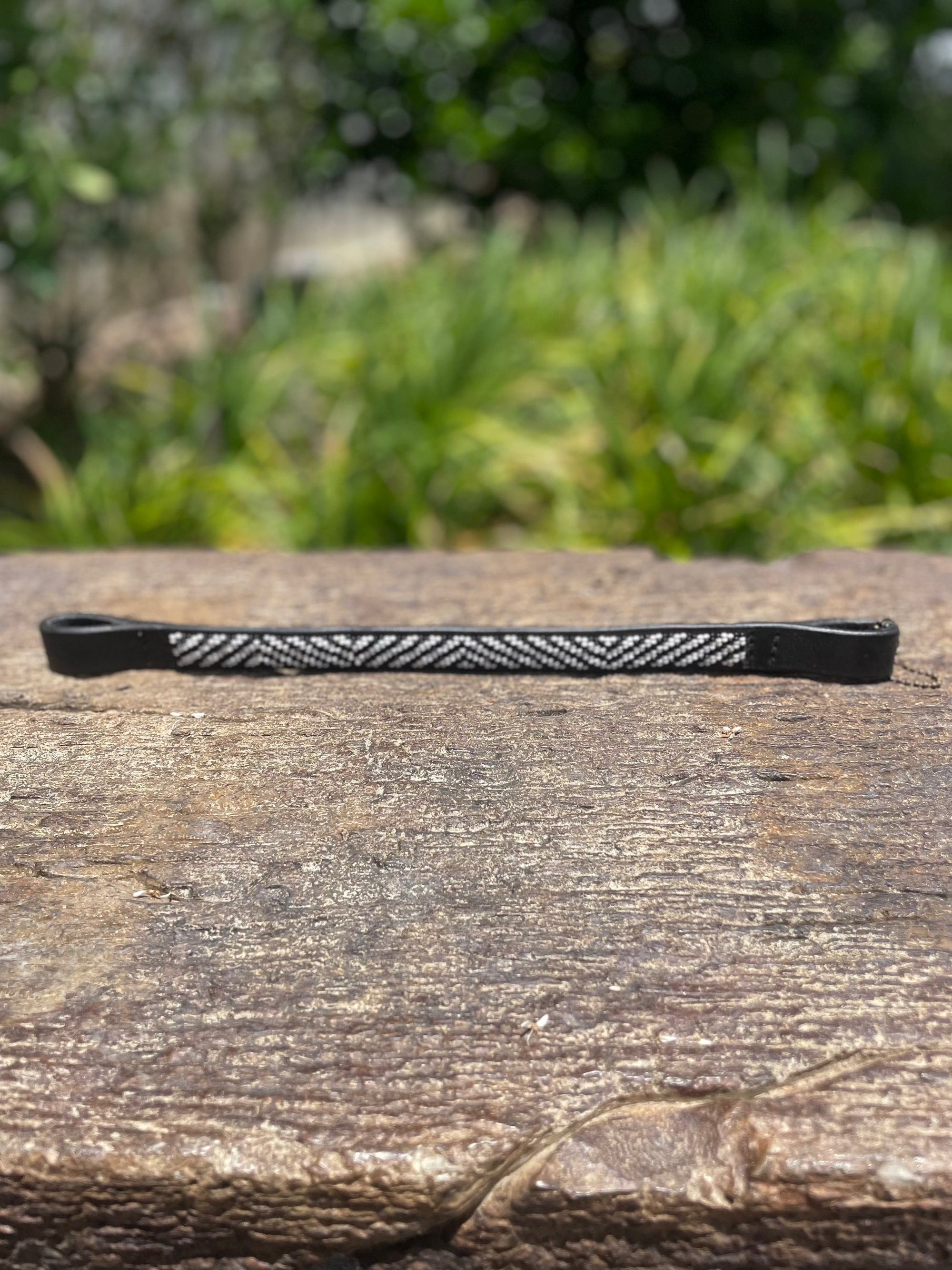 TKC Horse Browbands - Black Leather - Exceptional Equestrian