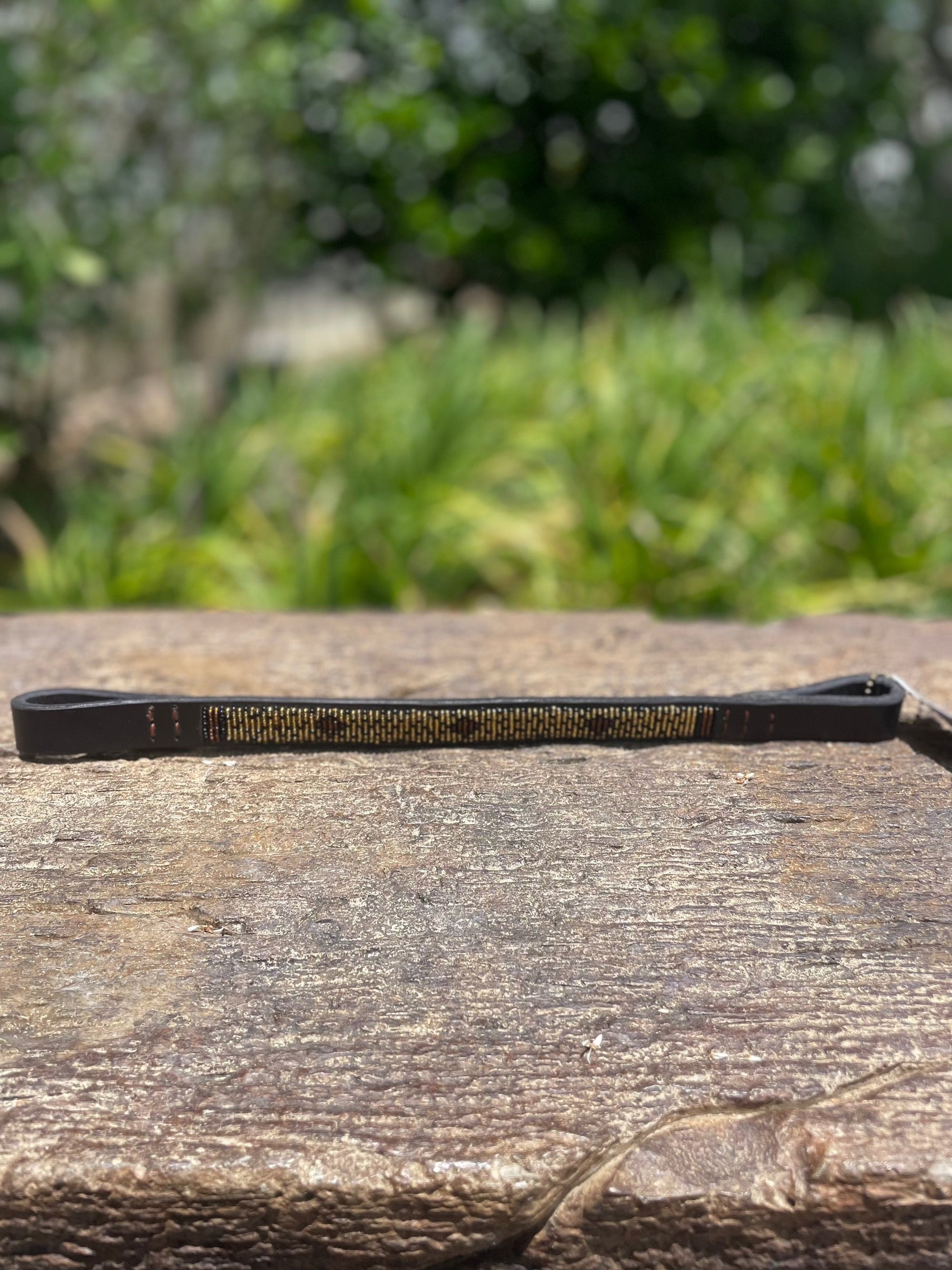 TKC Horse Browbands - Black Leather - Exceptional Equestrian