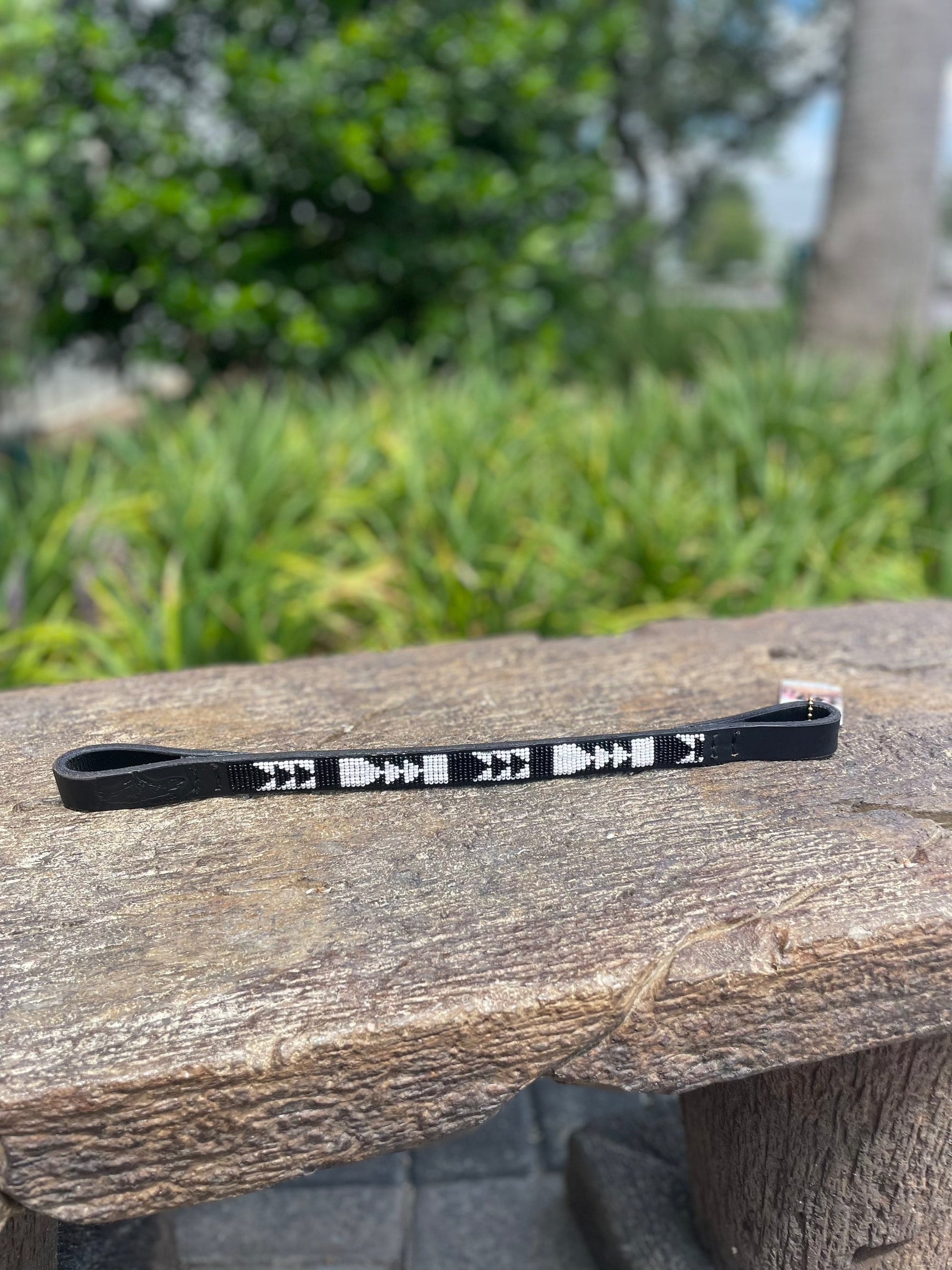 TKC Horse Browbands - Black Leather - Exceptional Equestrian