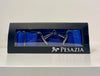 Pesazia - Logo Stretch Bit Belts - Navy w/ Black Snaffle Bit