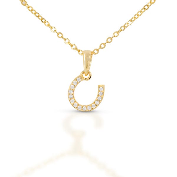 Kelly Herd - Brass Gold-Plated Horseshoe Dangle Pendent