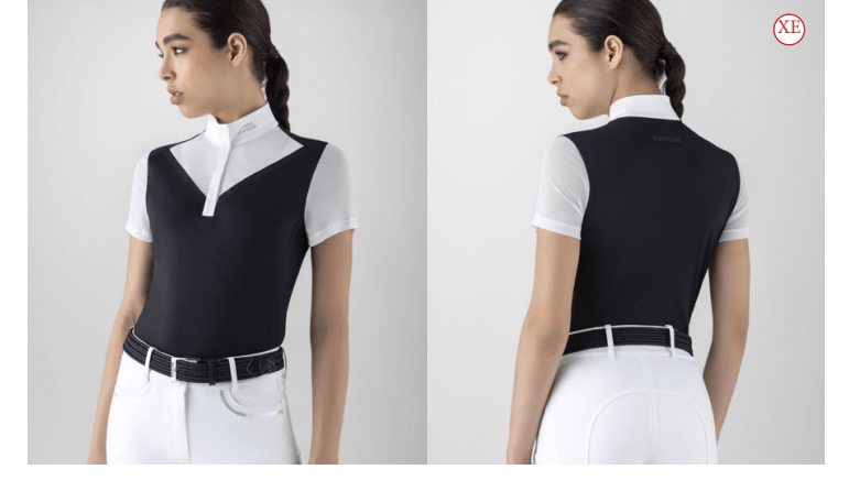 Equiline Gusteg Women's Short Sleeve in Solid White SS25