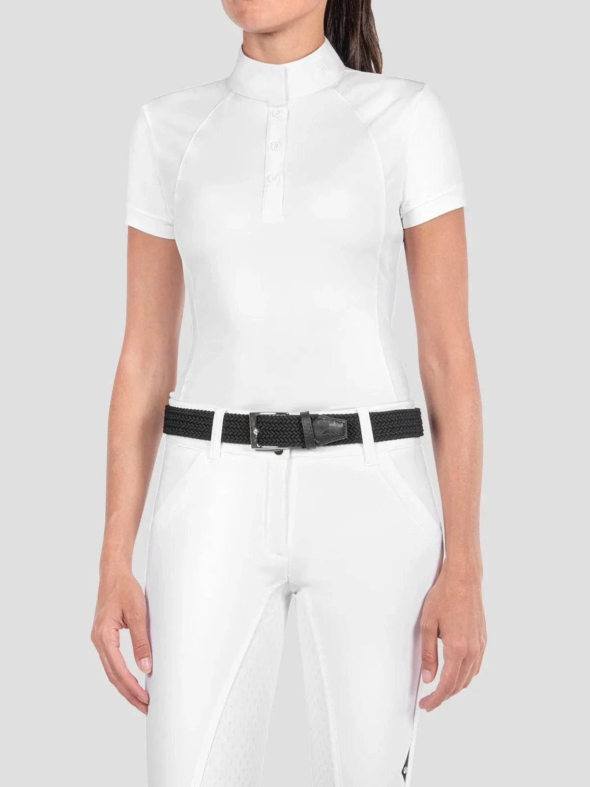 Equiline - Geak Women's Short Sleeve Show Shirt - White - Exceptional Equestrian