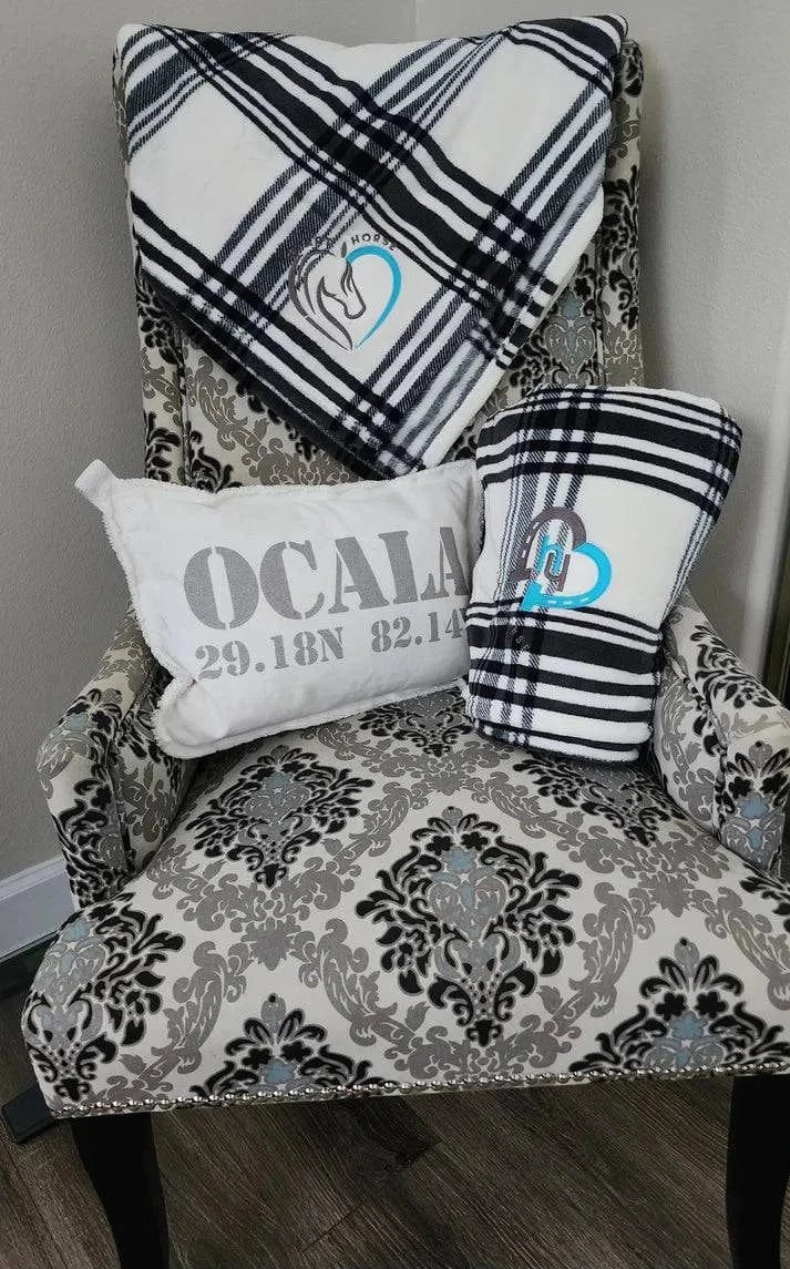 Heart Horse Throw Blanket - Exceptional Equestrian 