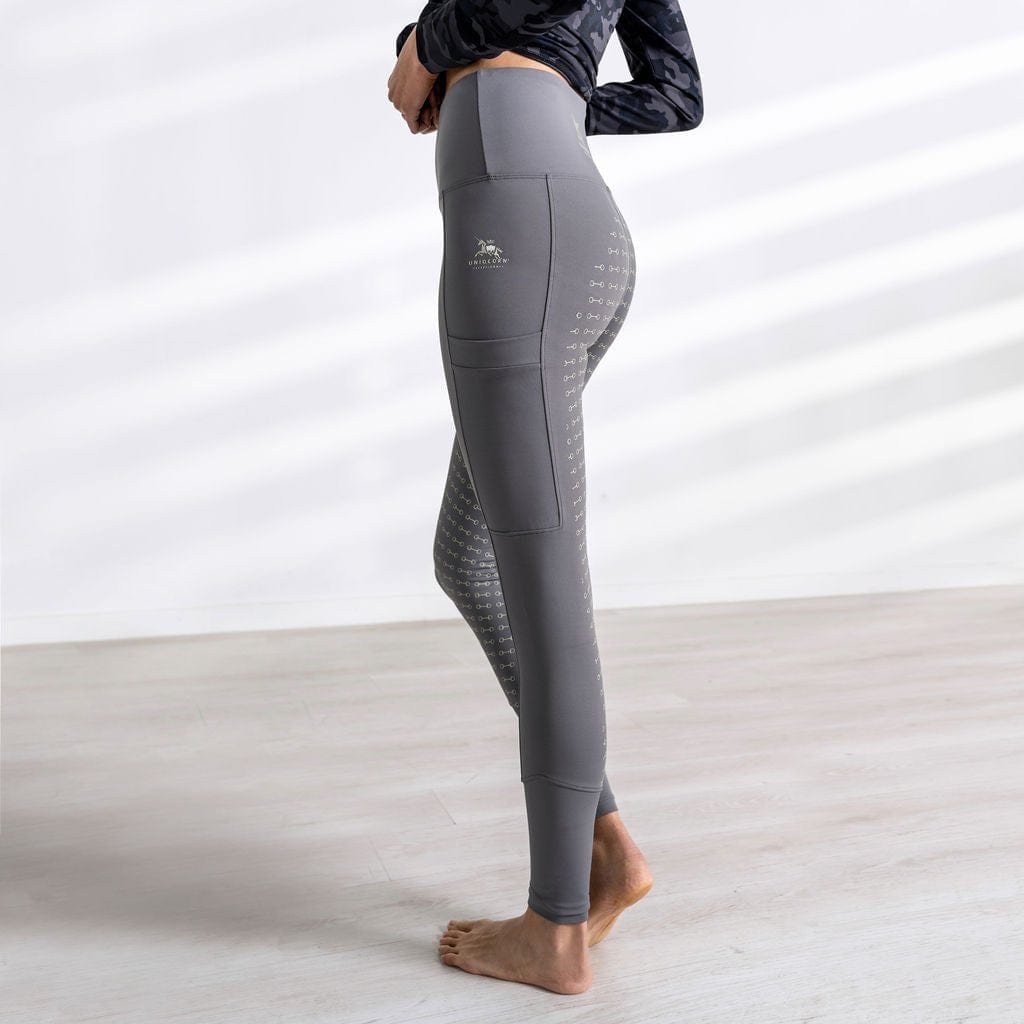 Hi-Rise Equestrian Tights "Shady Gray"